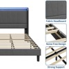 CuisinSmart King Size Bed Frame with Headboard, Modern Fabric Upholstered Platform, No Box Spring Needed Bedframe, Noise Free, Easy Assembly - 4 of 4