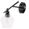 Elegant Lighting Gene 1 light Brass and Clear glass left Wall sconce - 2 of 4