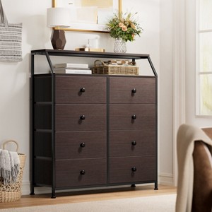 WOWLIVE 8 Drawer Dresser with 2-Tier Open Shelf, Double Chest of Drawer - 1 of 4