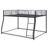 XIYUYEU Bunk Bed Metal Bed Frame with Guardrail and Inclined Ladder, Black - 3 of 4