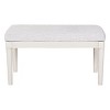 Resenkos Modern Vanity Desk with Mirror, Adult Makeup Table Set with Stool, Home Office Desk, 2 Large Drawers, White - 4 of 4