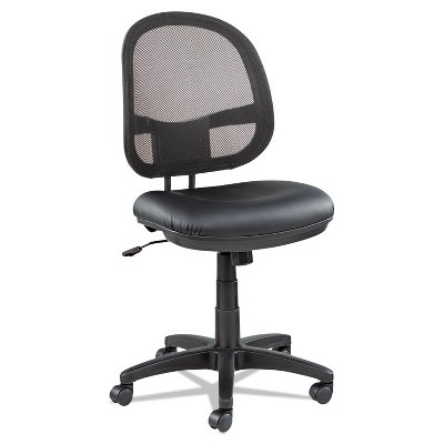 Alera Interval Series Swivel/Tilt Mesh Chair Black Leather IN4815