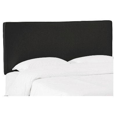 Austin Headboard Shantung Black Queen - Skyline Furniture