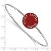 Black Bow Jewelry Sterling Silver Alpha Sigma Alpha Greek Life Bangle Bracelet 8 Inch - 2 of 3