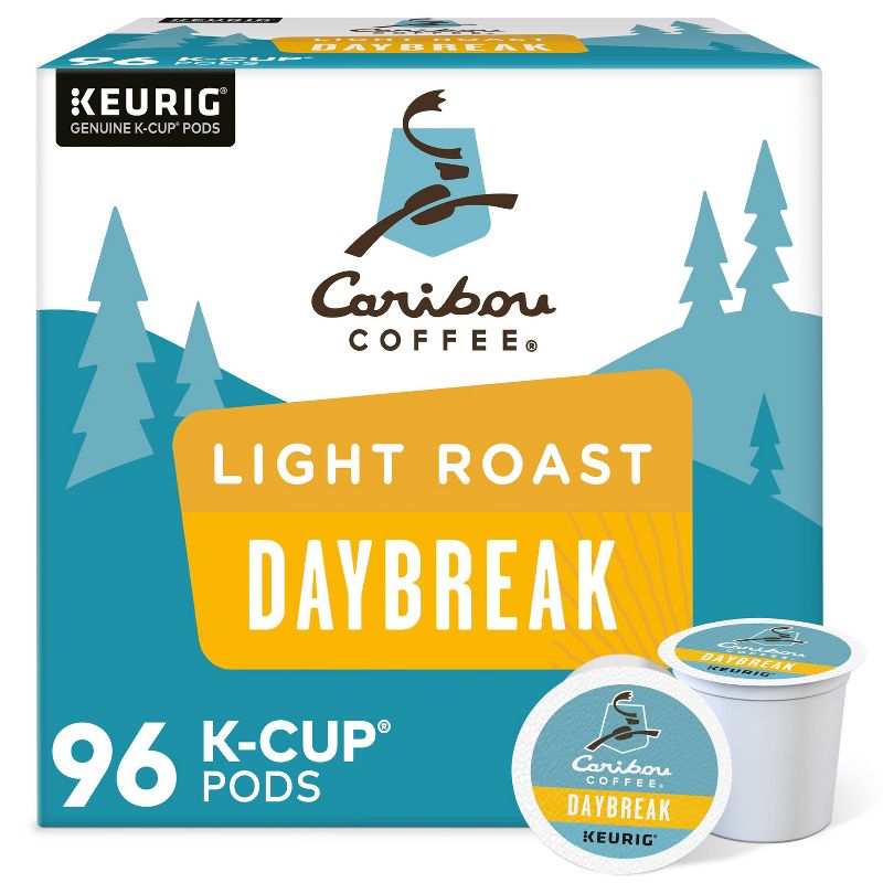 Caribou Coffee Daybreak Blend Light Roast Coffee - 96ct, 1 of 8