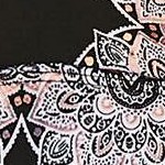 black white lace print