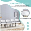 MAYEERTY White Minimalist Ergonomic Dining Chairs Set of 4 - Curved Backrest, Comfortable - 4 of 4