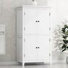 Bathroom Floor Storage Cabinet Adjustable Shelves - 3 of 4