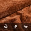 Kenneth Cole Reaction Faux Fur Throw Blanket Faux Fur (Solid -Ginger Orange)-50" X 60" - 3 of 4