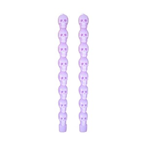 Jollity & Co. - Halloween Themed Skull Taper Candles - Pack of 2 Candles - 1 of 2