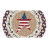 Earth Rugs Round Trivet – 10"x10" Primitive American Star Printed Braided Jute Mat in Patriotic Country Folk Style - 3 of 3