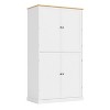 Racxily 40.2x20x71.3inch High Freestanding Kitchen Pantry Large Cupboard Storage Cabinet with 2 Drawers, 2 Adjustable Shelves for Kitchen, Dining Room - 2 of 4