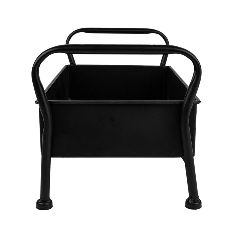 Footed Caddy Black Metal - Foreside Home & Garden, 5 of 7