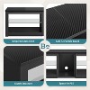 Bestier 63 Inch LED TV Stand with Glass Shelves - 3 of 4