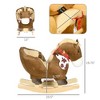 Cesicia Baby Rocking Horse, Plush Animal Rocker with Realistic Sound, Pedals, for Ages 18-36 Months, Brown - 3 of 4
