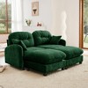 “Cloud” Chenille Sectional Sofa – Tufted High-Density Foam, Ergonomic Arms, Perfect for Bedroom or Small Living Room - 2 of 4