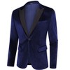 Clearlove Men's Velvet Blazer One Button Slim Fit Suit Jacket for Men Prom Wedding Dinner Party - 3 of 4