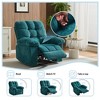 Oversized Manual Recliner Chair with Hidden Footrest, Upholstery Swivel 150° Recliner Ergonomic Design - 4 of 4