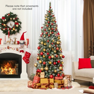 6' Green Pre-Lit Artificial Fir Christmas Tree with LED Lights