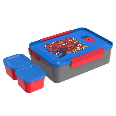 Spider-Man Blue and Red Plastic Bento Lunchbox with Snap Lid