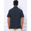 INSPIRE CHIC Men's Point Collar Short Sleeve Button Down Summer Linen Shirt - 3 of 4