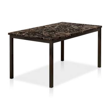 60" Larriston Faux Marble Top Dining Table Black - HOMES: Inside + Out