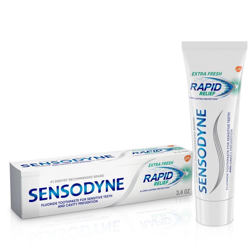 Sensodyne Rapid Relief Extra Fresh Toothpaste - 3.4oz, 1 of 15