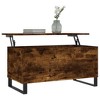 vidaXL Coffee Table Smoked oak Engineered wood Medium Height-Adjustable - 2 of 4