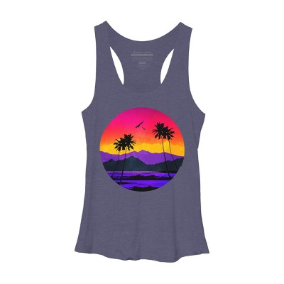 Women's Design By Humans The Color of Paradise By clingcling Racerback Tank Top