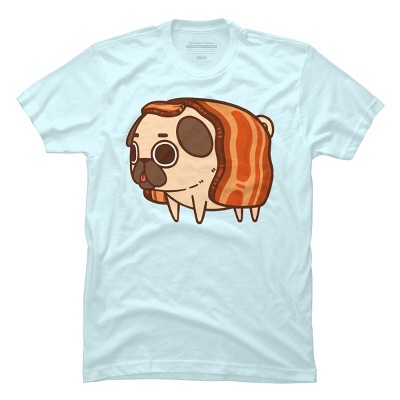 Men's Design By Humans Puglie Bacon Strip By Puglie T-Shirt