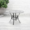 Emma and Oliver 45'' Round Glass Dining Table with Black Metal Frame - 2 of 3