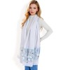 Anna-Kaci Women's Elegant Floral Embroidered Sheer Scarf with Lightweight Textured Fabric Overlay for Sophisticated Style - 3 of 4