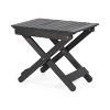 Vynxaria Folding Tables - Outdoor Wooden Side Table in Dark Gray - 4 of 4