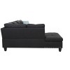 VYNXARIA Stylish 2-Piece 98" Wide Charcoal Grey Left-Hand Facing Sofa & Chaise Sectional - 4 of 4