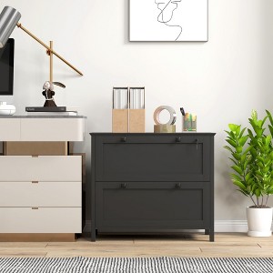NicBex 2-Drawer File Cabinet Under Desk Storage with 2 Doors and Adjustable Shelf Storage Cabinet for Home, Office - 1 of 4