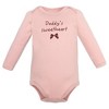Hudson Baby Infant Girls Cotton Bodysuit, Pant and Shoe Set, Sweetheart Bows - 3 of 4