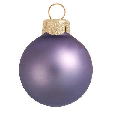 Northlight 8ct Matte Glass Ball Christmas Ornament Set 3.25" - Lilac Purple