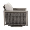 Cesicia 29'' x 32.9'' x 29.3'' in Gray Aluminum Rotating Armchair, Single Sofa with Woven Rattan Seat &Cushion For Living Room, Bedroom, Office - 2 of 4
