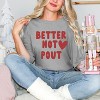 Simply Sage Market Women's Better Not Pout Bold Heart Short Sleeve Garment Dyed Tee - 2 of 3