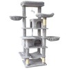 Whisen 6-Level Cat Tree & Tower with Removable Cushions, Sisal Scratching Posts, Hideaways, and Hammocks - 3 of 4