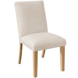 Pleated Dining Chair Linen Talc Furniture - Skyline Furniture