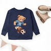 The Juniper Shop Watercolor Soccer Bear Youth Sweatshirt - 2 of 4