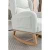Teddy Fabric Rocking Chair with Ergonomic Back and Side Pocket - 4 of 4