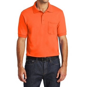 Mafoose Men's Short Sleeve Core Blend Jersey Knit Left Pocket Polo T-Shirt - 1 of 4