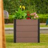 Garvee Wood Look Raised Garden Bed,Outdoor Rectangle Garden Planter for Deep-Rooted Plant, Vegetables, Flowers, and Succulents - 4 of 4
