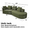 Christopher Knight Home Vivian 116" Modern Curved Sectional Sofa with High-Density Sponge and 4 Pillows Green - 3 of 4