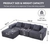 100.79" Modern Cloud Upholstered Modular L-Shaped Sectional Sofa with Deep Seats and Right-Facing Chaise, No Assembly Couch - 2 of 4