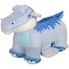 Whisen Tyrannosaur Ride-On Horse with Rolling Wheels and Soft Padding, Riding Toy Gift for Toddlers - Blue - 4 of 4