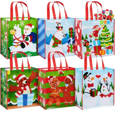 Joyfy 12pcs Non Woven Christmas Tote Bags - 14