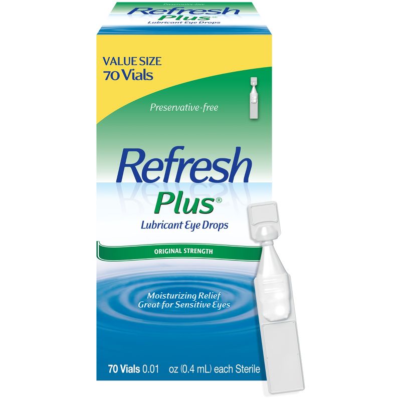 Refresh Plus Preservative Free Lubricant Eye Drops - 70ct, 1 of 10